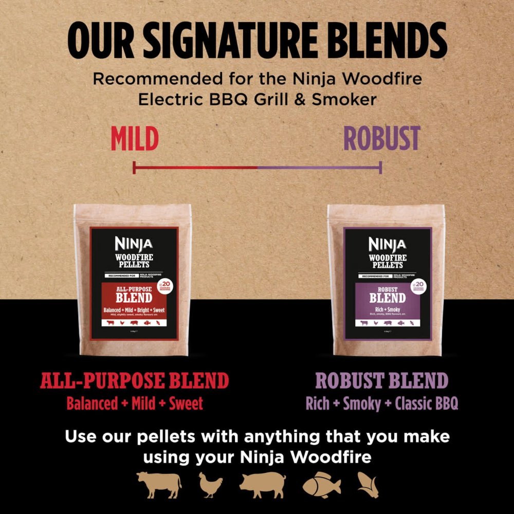 Ninja XSKOGRBLPL2UK Woodfire Pellets, Robust 900g