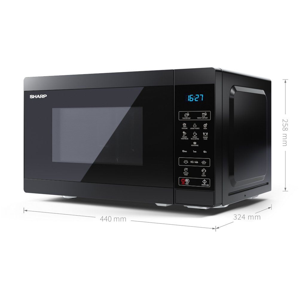 Sharp YC-MS02U-B Microwave, Black