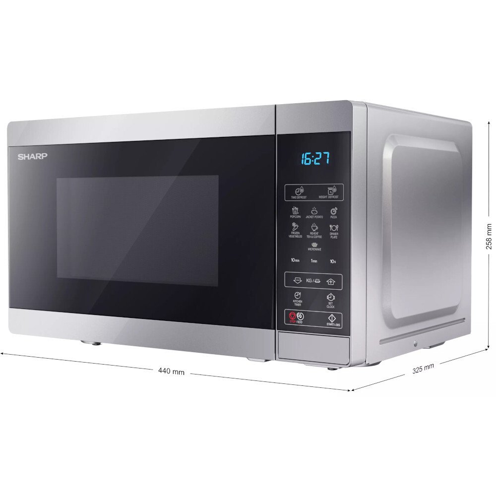 Sharp YC-MS02U-S Microwave, Silver
