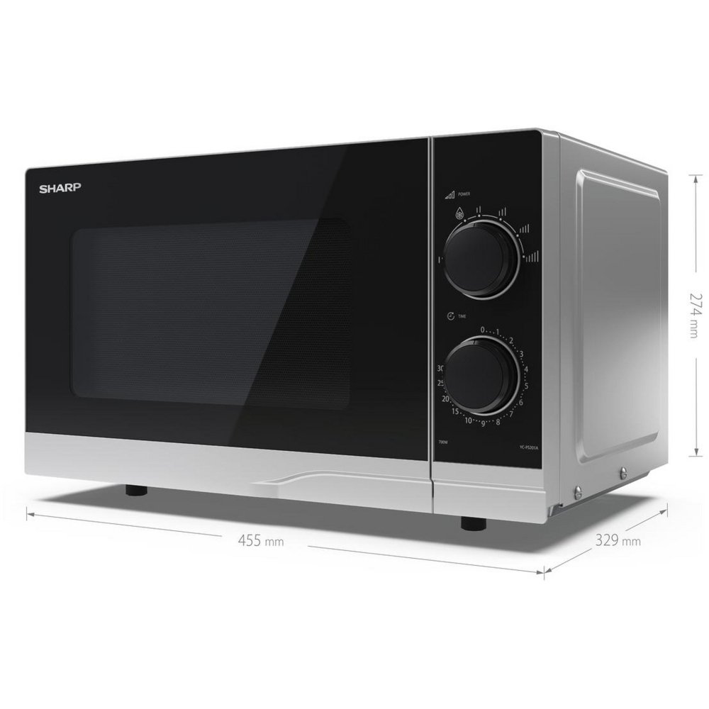 Sharp YC-PS201AU-S Microwave, Silver