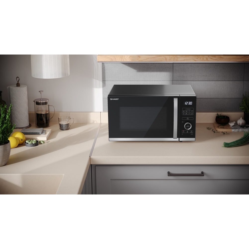 Sharp YC-QS254AU-B Microwave, Stainless Steel