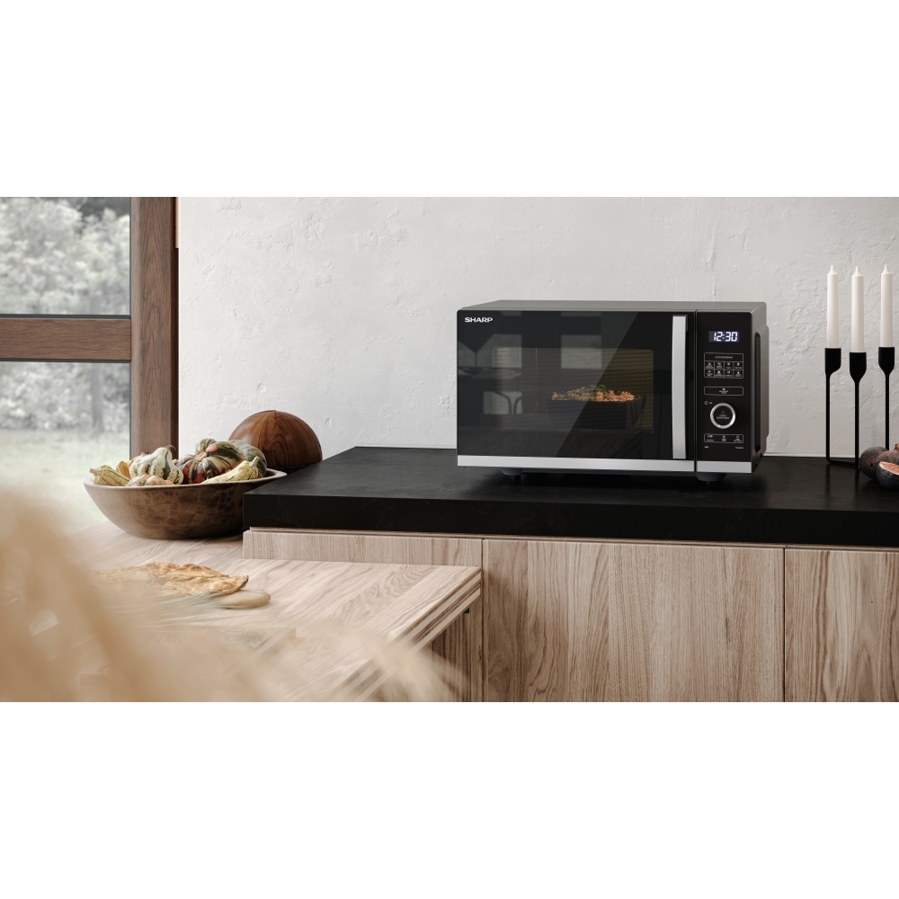 Sharp YC-QS254AU-B Microwave, Stainless Steel