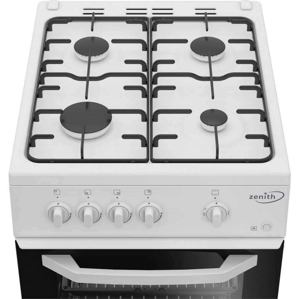 Zenith ZE501W Gas Cooker with Single Oven, White
