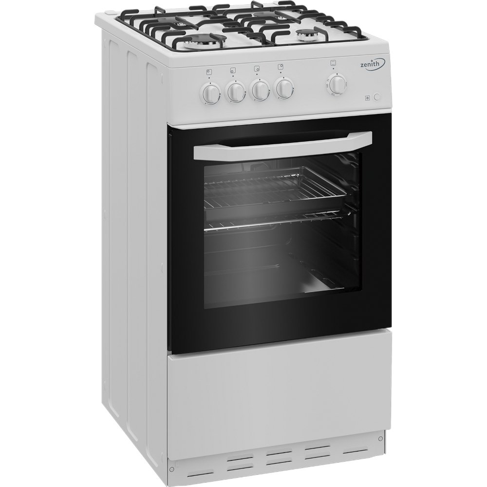 Zenith ZE501W Gas Cooker with Single Oven, White