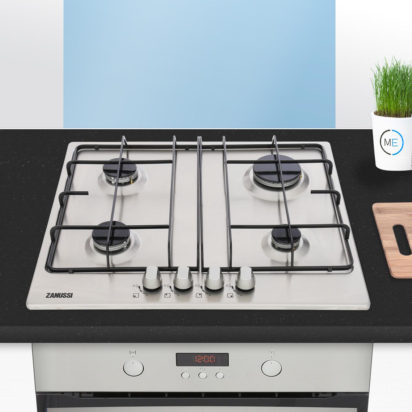 zanussi stainless steel gas hob