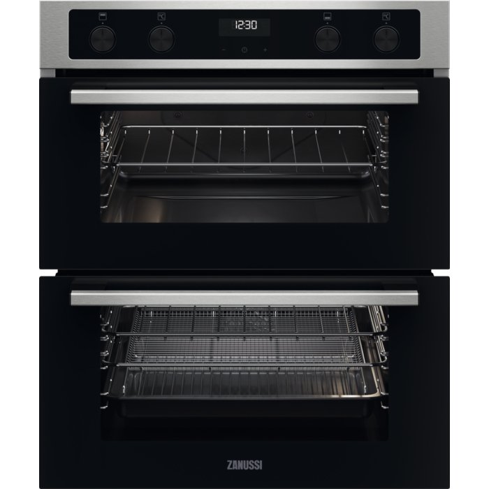 Zanussi ZPCNA4X1 Built-Under Electric Double Oven, Stainless Steel