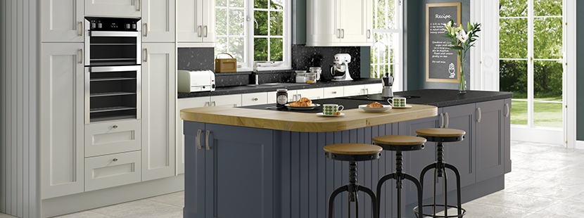 Painted Beaded Shaker Pale Grey and Anthrocite
