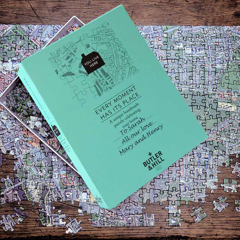 Personalised Postcode Jigsaw - 400 Pieces - Aerial