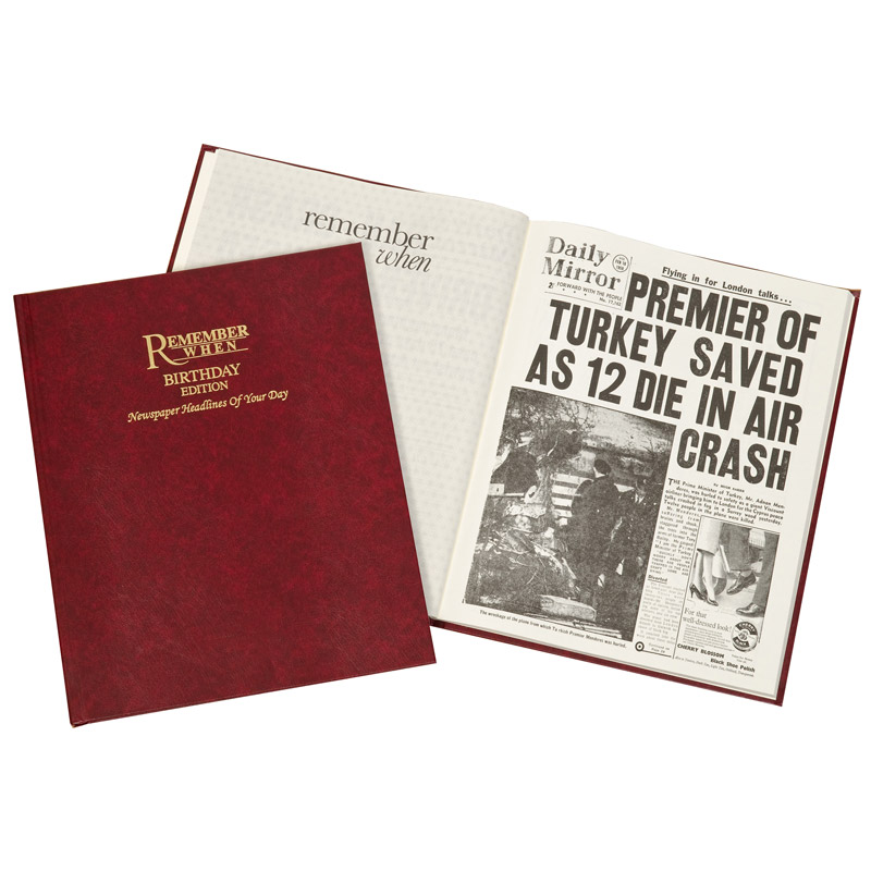 Personalised Newspaper Book Birthday Edition Buy from