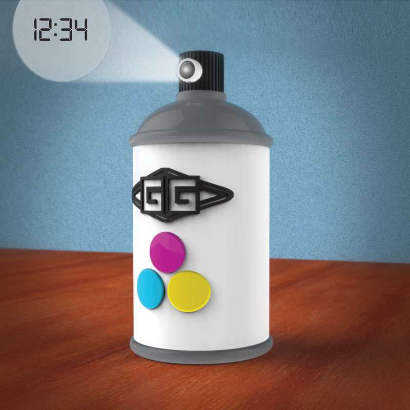 Spray Paint Projection Clock Buy from