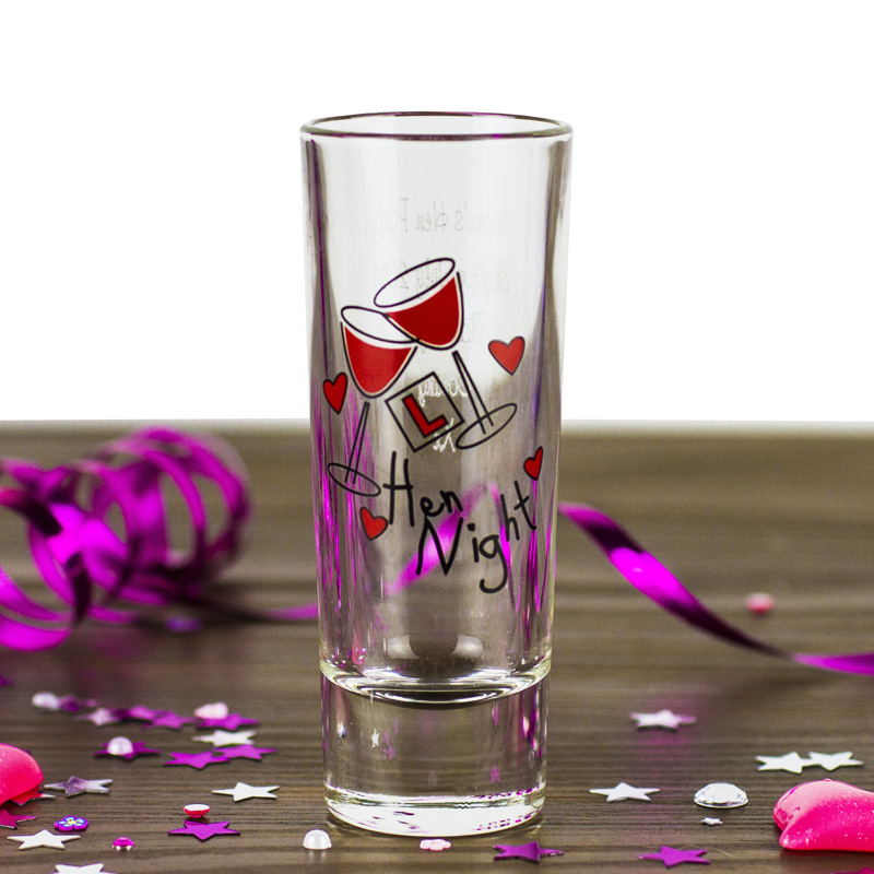 Personalised Hen Party Shot Glasses Buy from