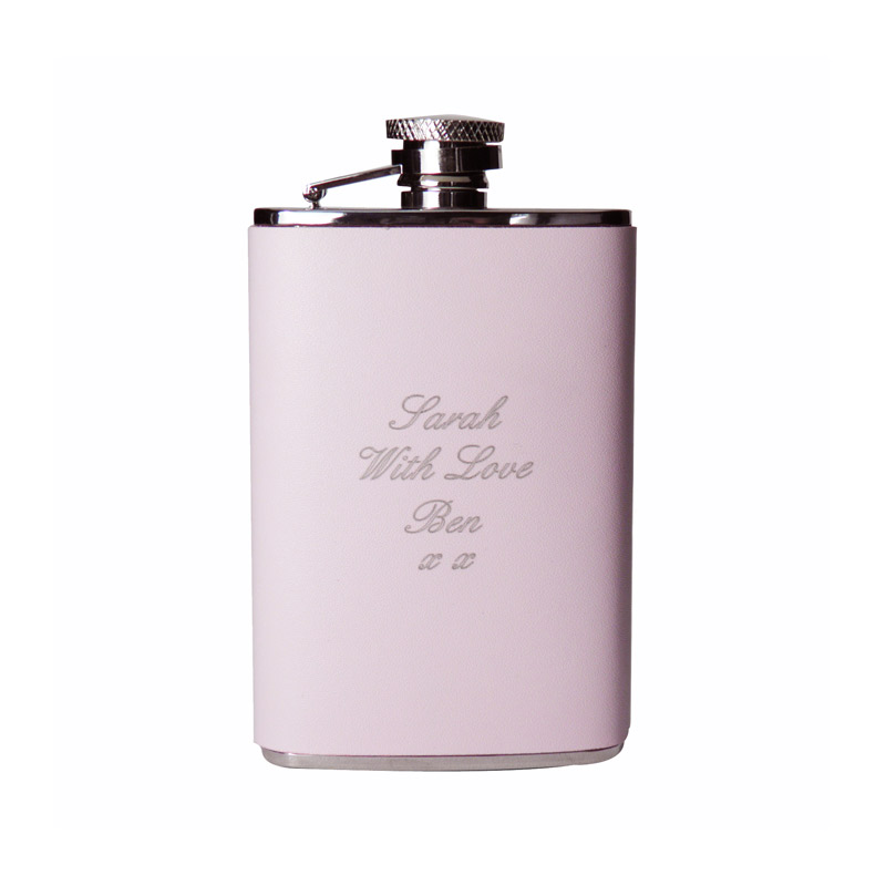 Personalised Pink Hip Flask