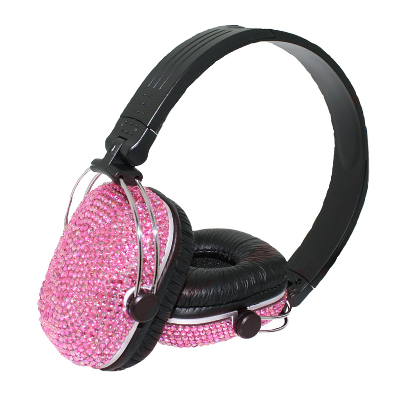 Diamante Headphones - Pink
