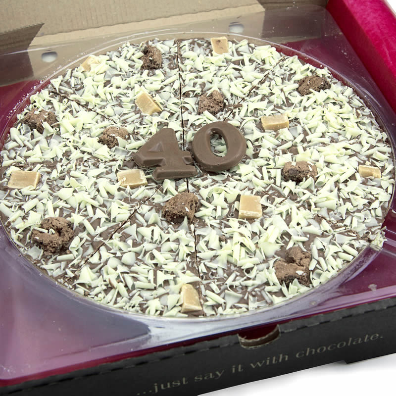 40th Birthday Chocolate Pizza - 10"