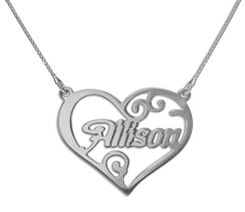 Personalized Heart Name Necklace 