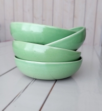 Soepkom in levendige kleurnuances - groen   glans