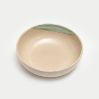 Soepkom in levendige kleurnuances - poederroze met dip