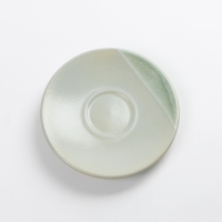 Espresso schotel in levendige kleurnuances - poederblauw met dip