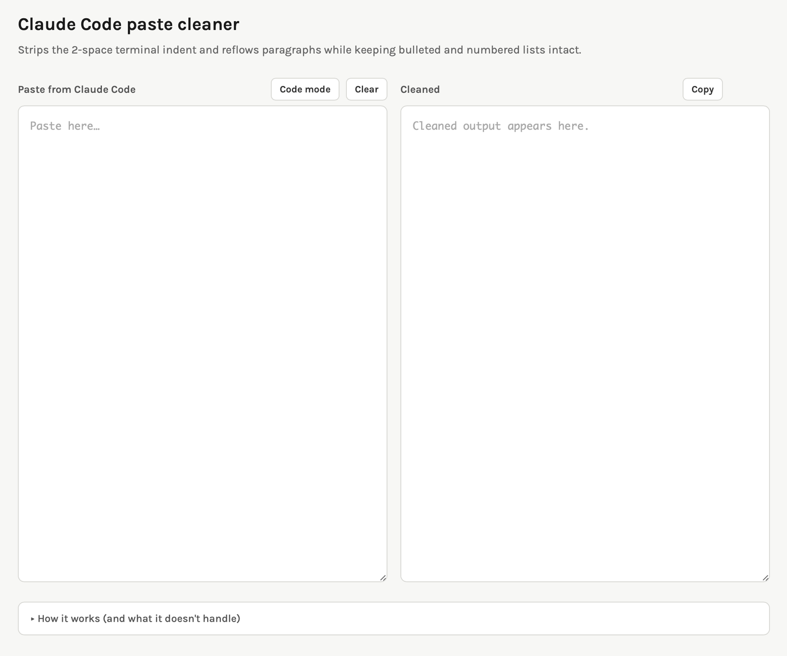 Claude Code cleaner screenshot