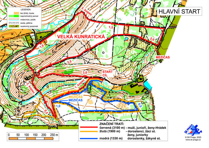 Hlavní start - mapa