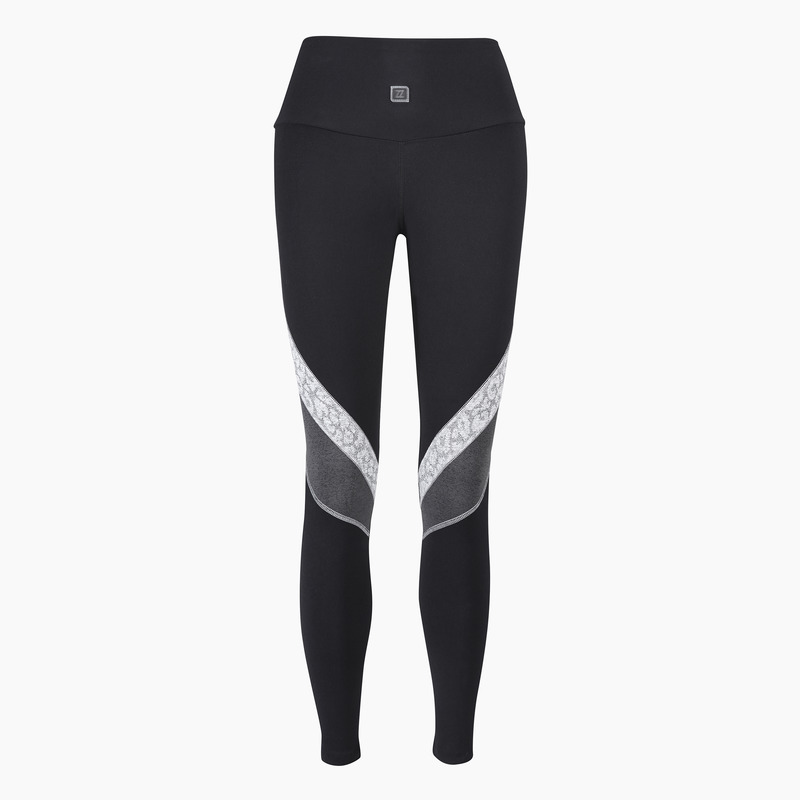 Erica Full Length Legging Jet Black Grey Print