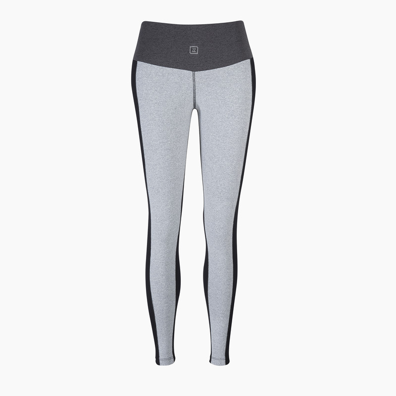 Zane Light Grey Jet Black Full Length Legging