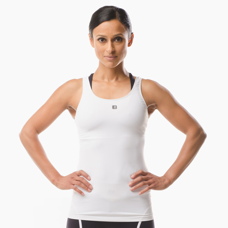 Erin Performance Vest Top Arctic White Front
