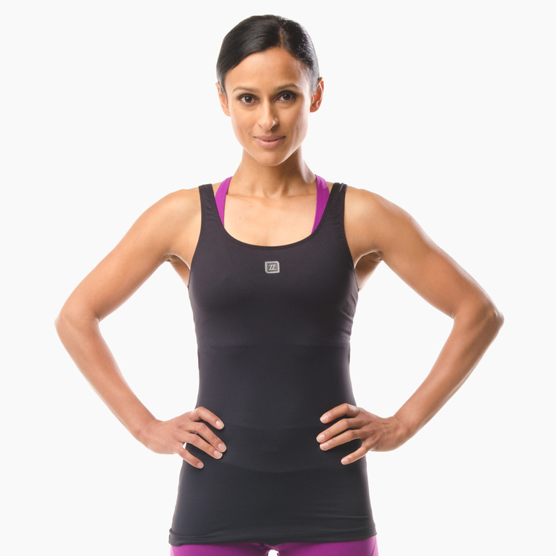 Erin Performance Vest Top Jet Black Front