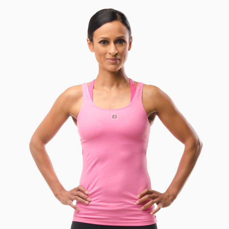 Erin Performance Vest Top Hot Pink Front