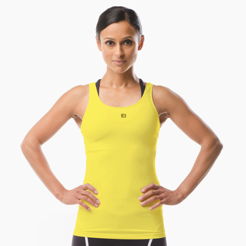 Erin Performance Vest Top Yellow Front