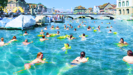 59. ZÜRCHER LIMMATSCHWIMMEN Frauenbad Stadthausquai - Flussbad Oberer Letten Zürich Billets