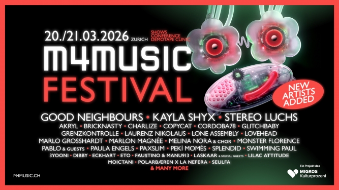 m4music Festival 2026 Schiffbau, Moods & EXIL Zürich Tickets