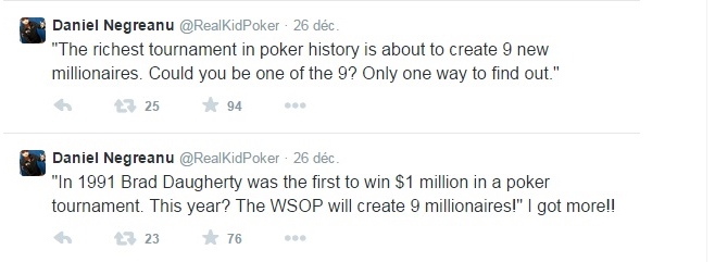 structure paiment main evnet wsop poker