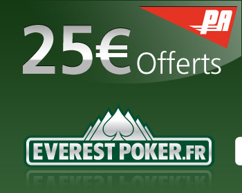 25 euros offerts Poker Everest