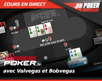Cours Poker Valvegas Barrière