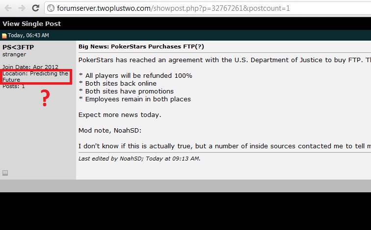 PokerStars rachète Full Tilt Poker