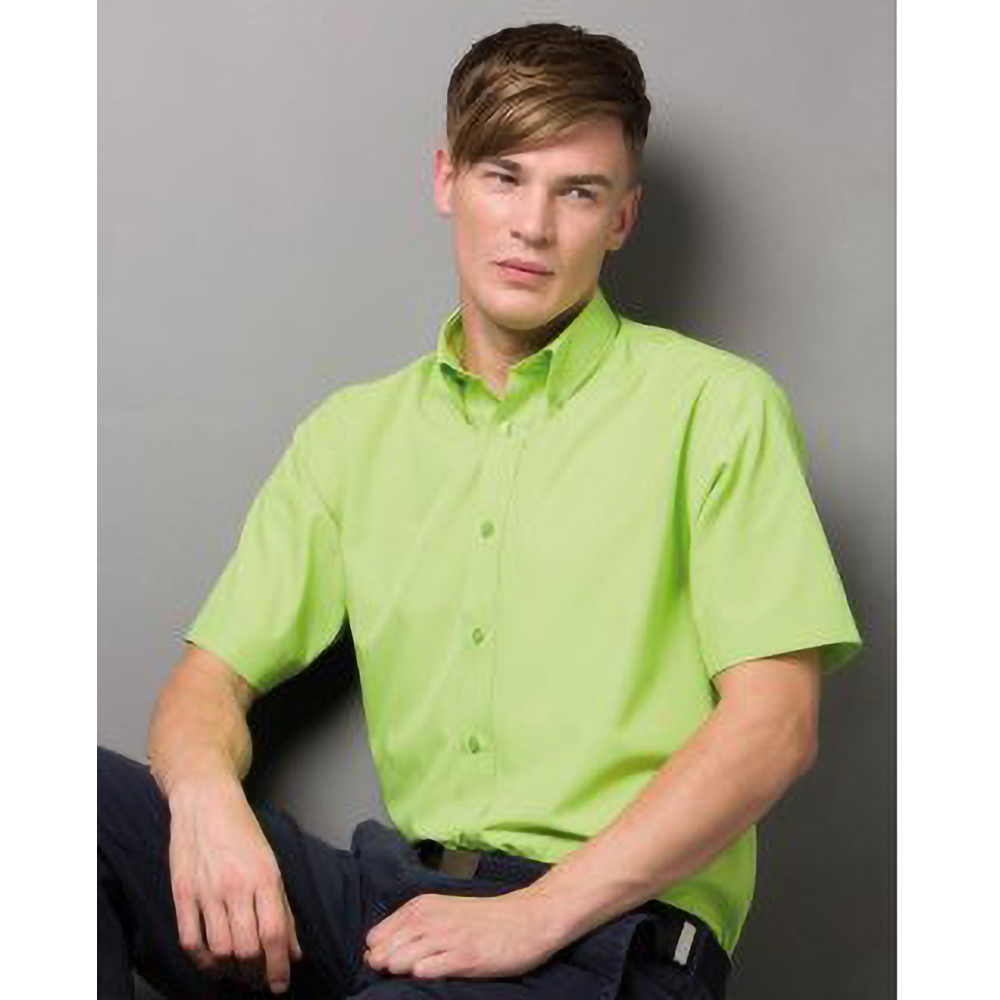 Russell Collection Mens Short Sleeve Poly-Cotton Poplin Shirt 7 Sizes BC1029