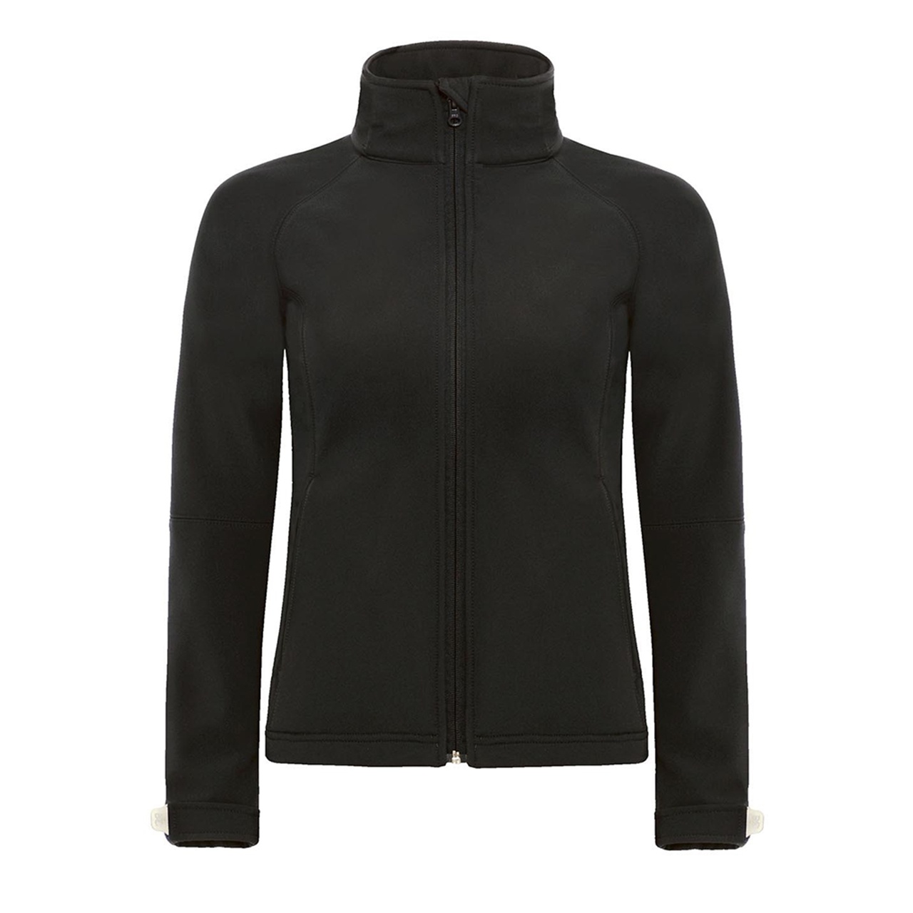 B&C Womens Hooded Premium Softshell Jacket (Windproof, Waterproof & Breathable) (XS) (Black)