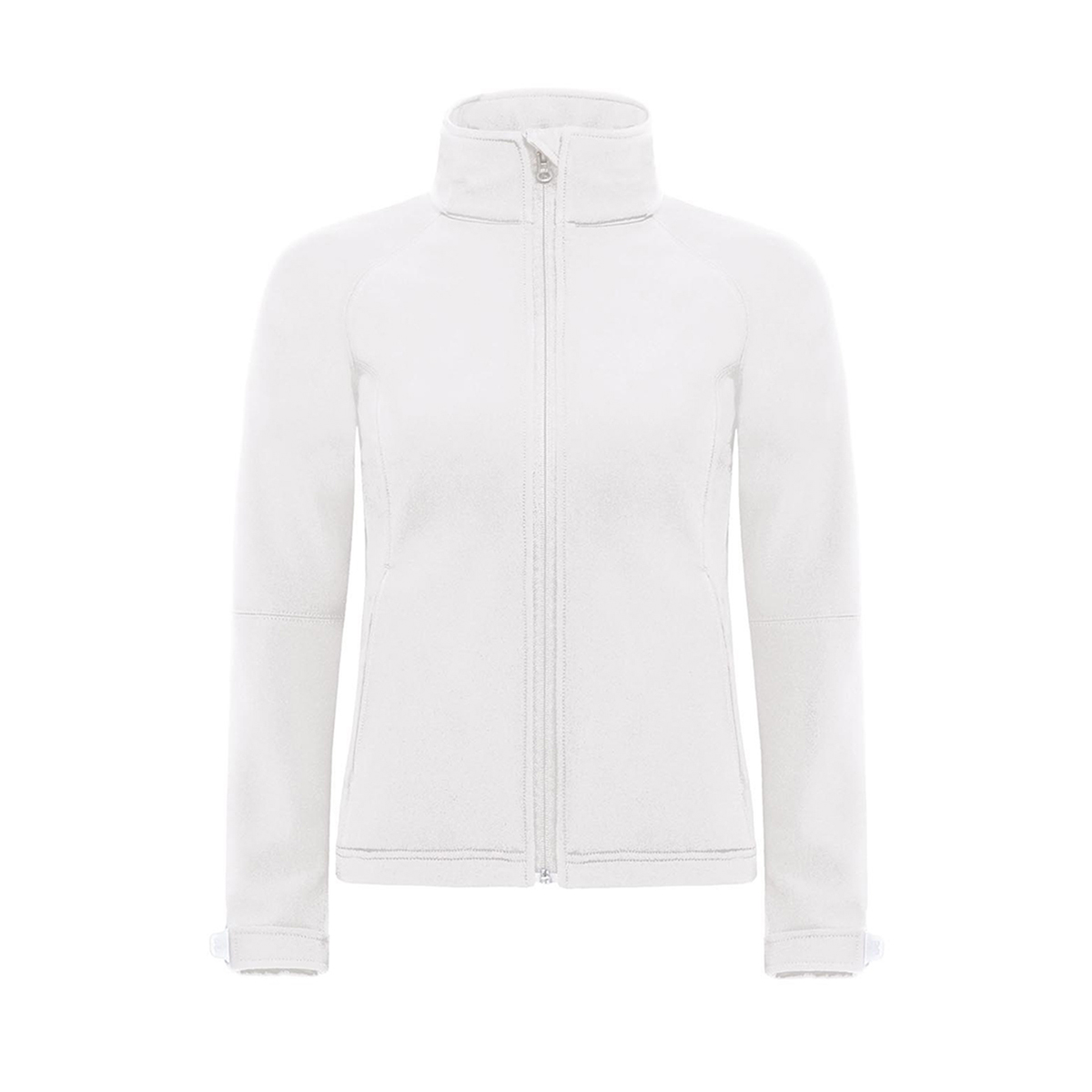 B&C Womens Hooded Premium Softshell Jacket (Windproof, Waterproof & Breathable) (2XL) (White)