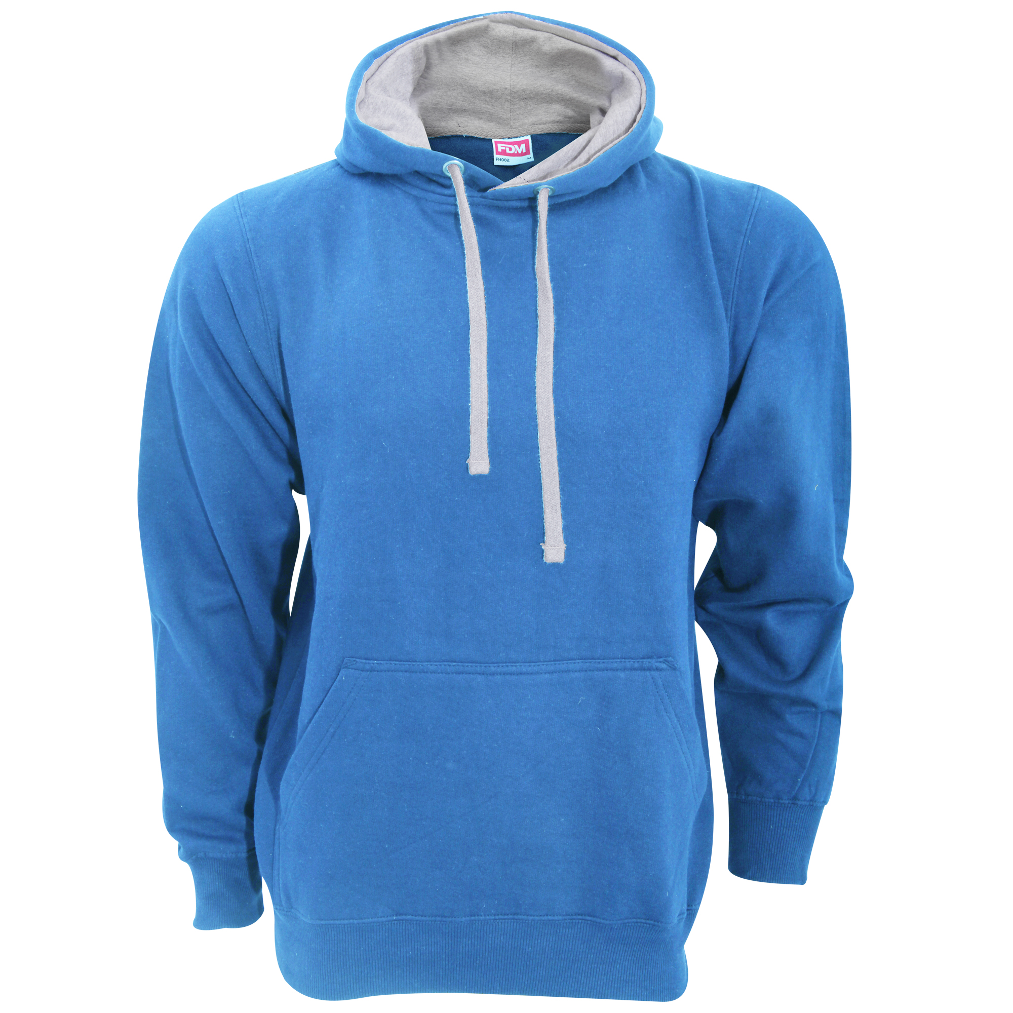 FDM HOODIE MEN/'S LADIES HOODED SWEATSHIRT SWEAT CONTASRT HOOD CORDS CUFFS XS-2XL