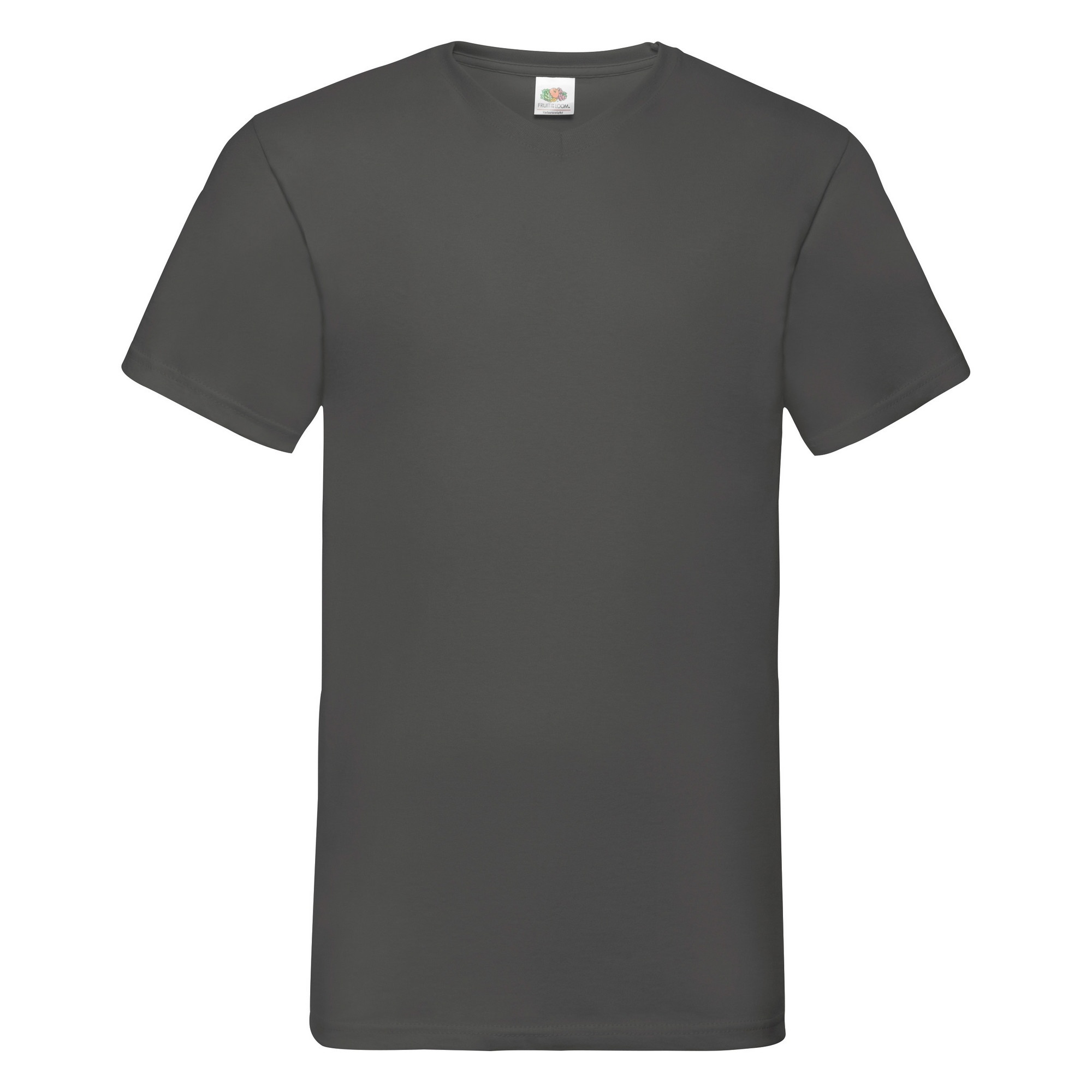 Fruit Of The Loom Mens Valueweight V-Neck, Short Sleeve T-Shirt (2XL) (Light Graphite)