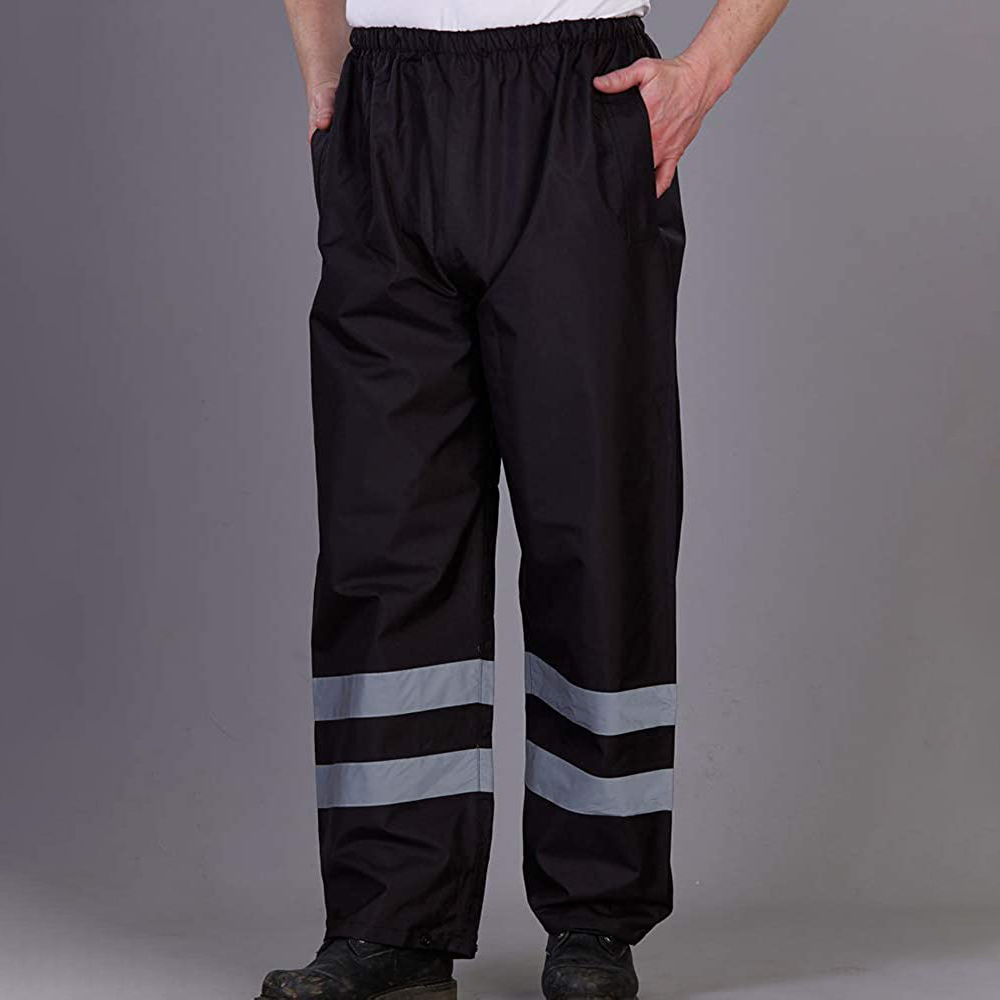 Yoko Mens Hi-Vis Waterproof Contractor Over Trousers (Pack of 2) (S) (Navy Blue) Yoko Mens Hi-Vis Waterproof Contractor Over Trousers (Pack of 2) (S) (Navy Blue)