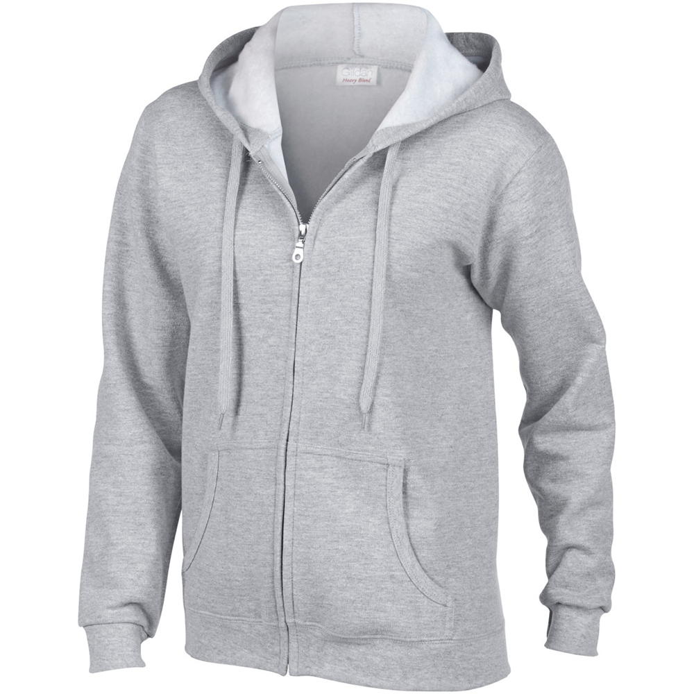 Unisex Gildan Kids Zipped Hooded Sweatshirt-Heavy Blend-Full Zip Hoodie MEDIUM