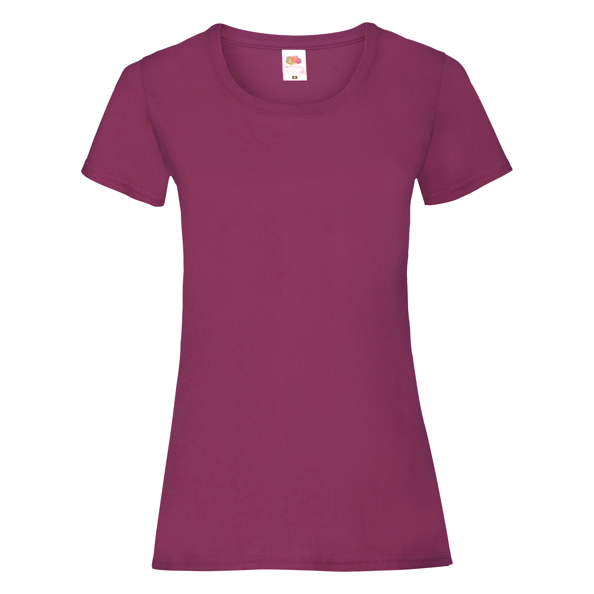 Fruit Of The Loom Ladies/Womens Lady-Fit Valueweight Short Sleeve T-Shirt (Pack Of 5) (L) (Burgundy)