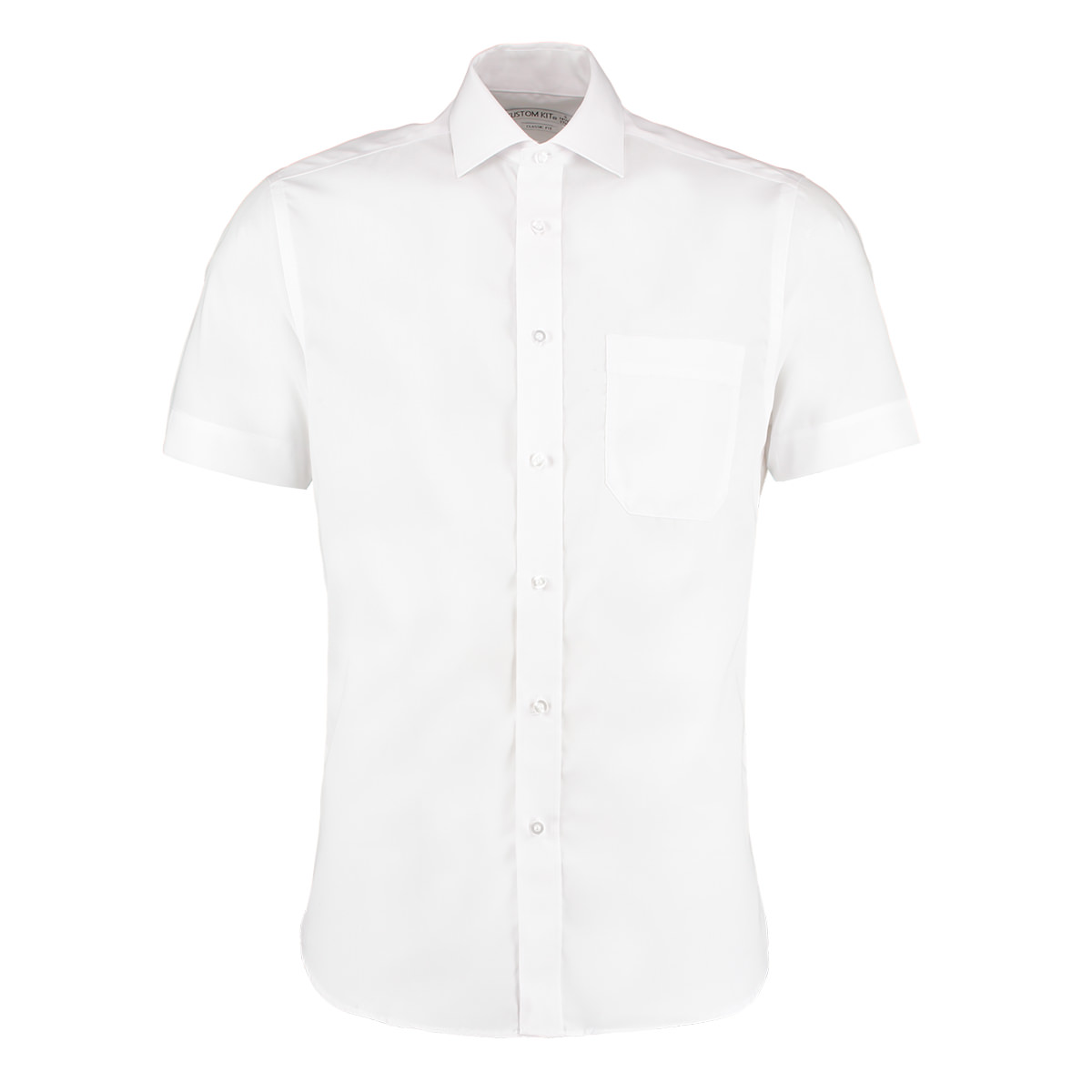 KUSTOM KIT NON IRON SHIRT SHORT SLEEVE PREMIUM 100/% COTTON POPLIN POCKET MEN/'S