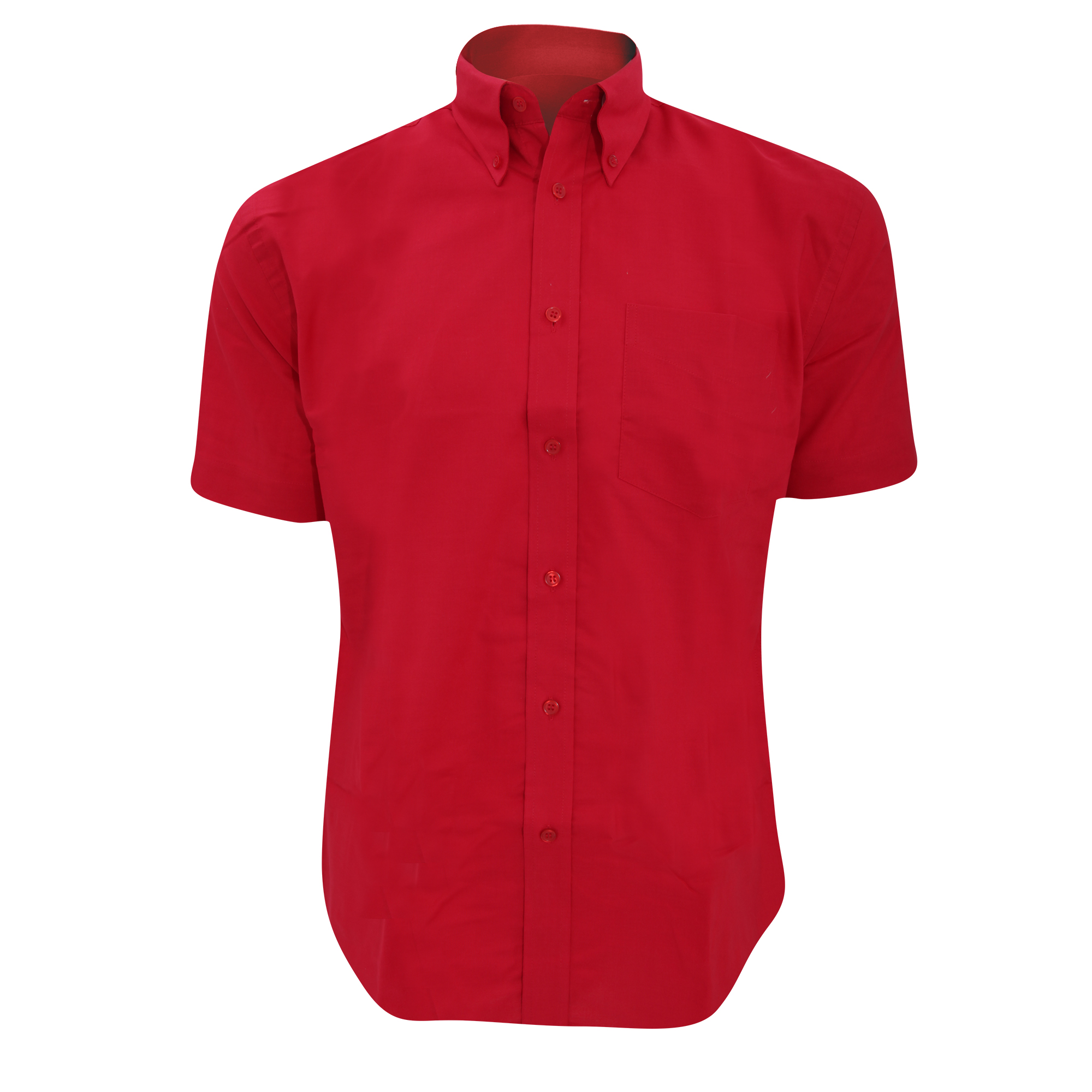Kustom Kit Mens Workwear Oxford Short Sleeve Shirt (20inch) (Black)