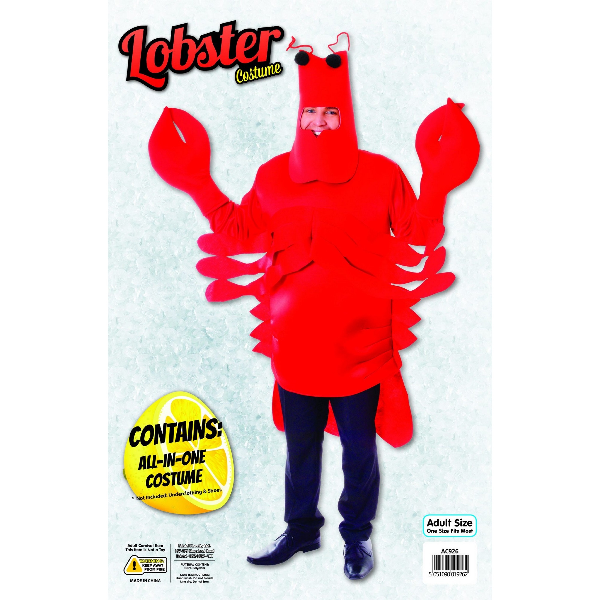 Bristol Novelty Unisex Adults Lobster Costume (44in chest) (Red)