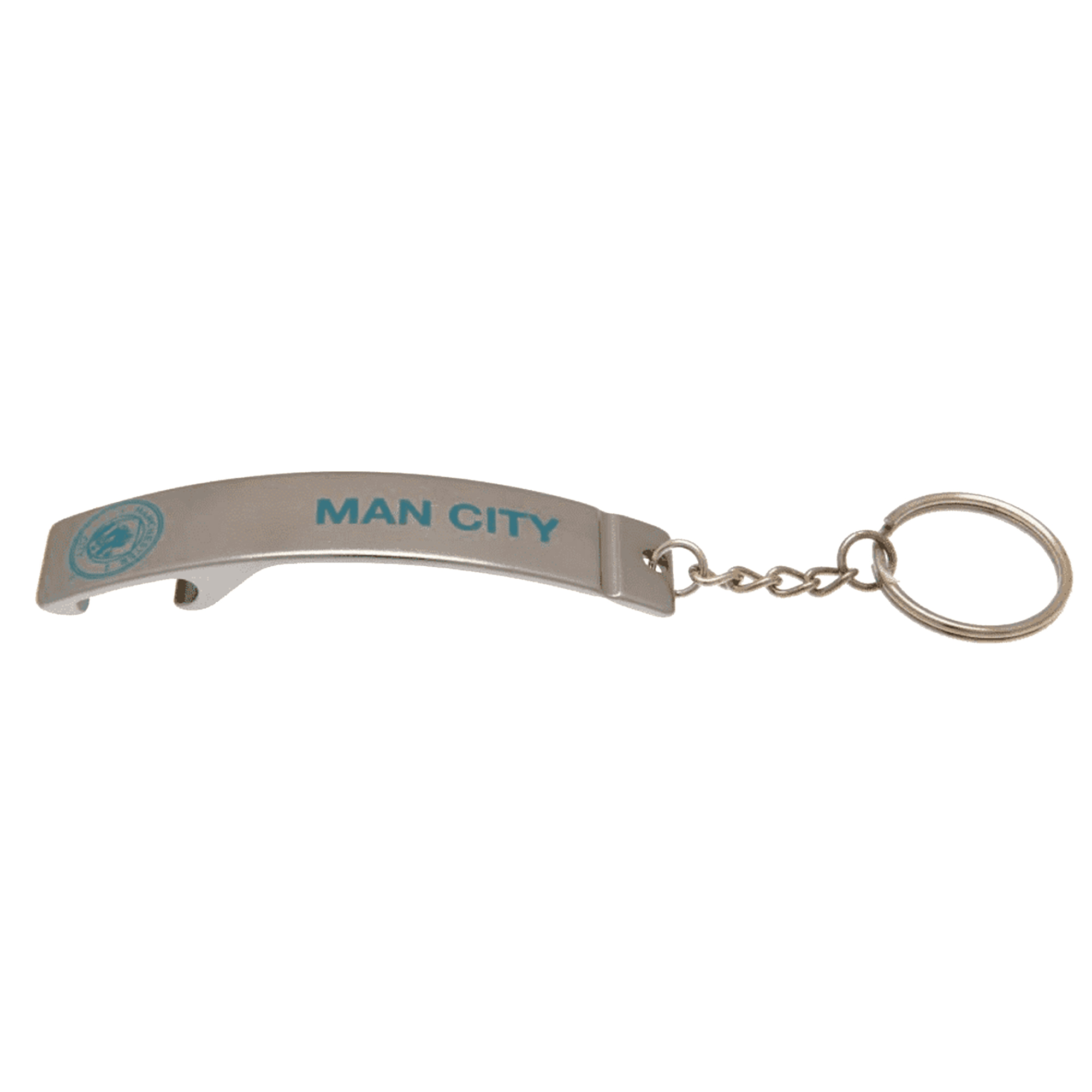 Manchester City FC Official Football Bottle Opener Keyring (One Size) (Silver)