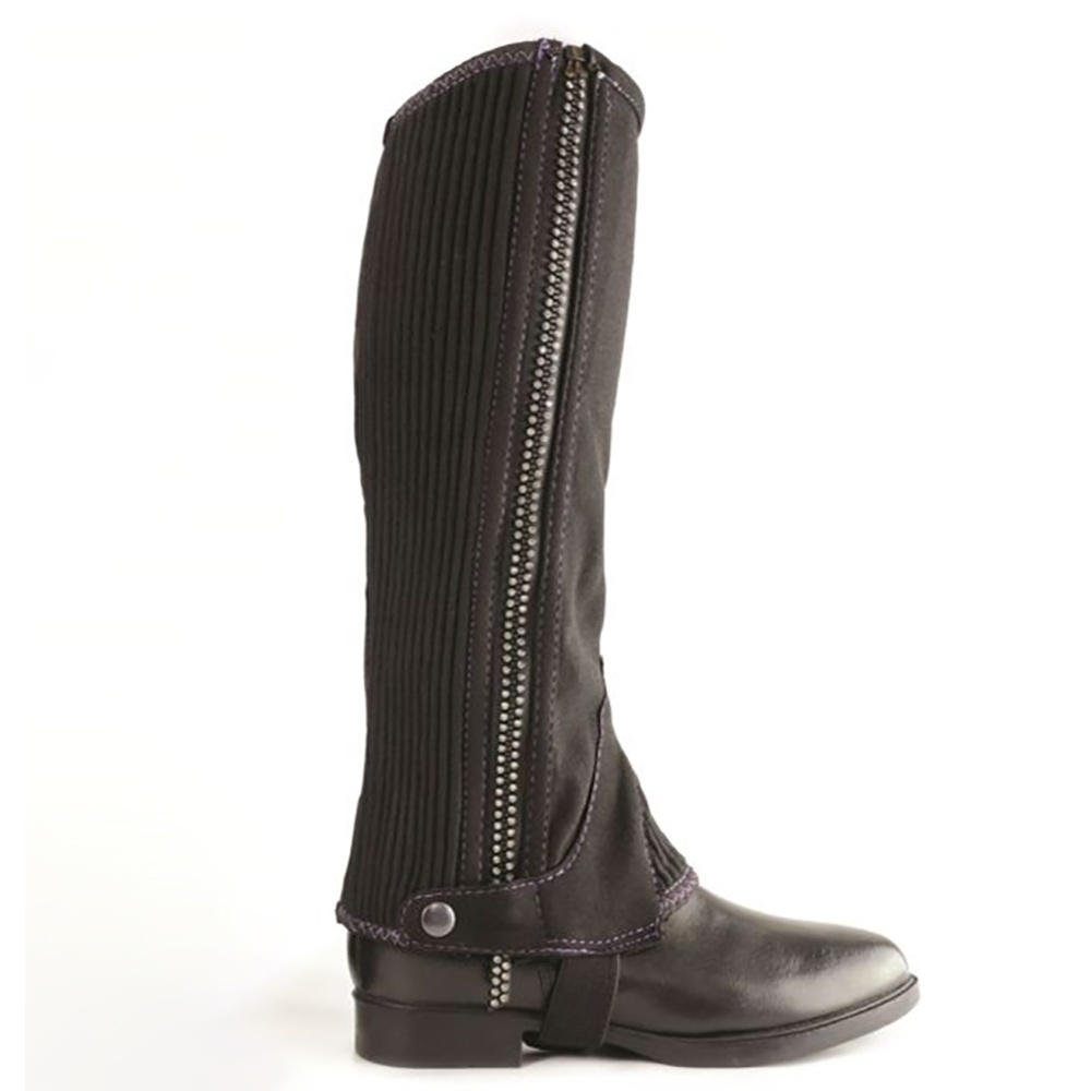 Leather Half Chaps Padding Inside Black Brown Adults Horse Riding New
