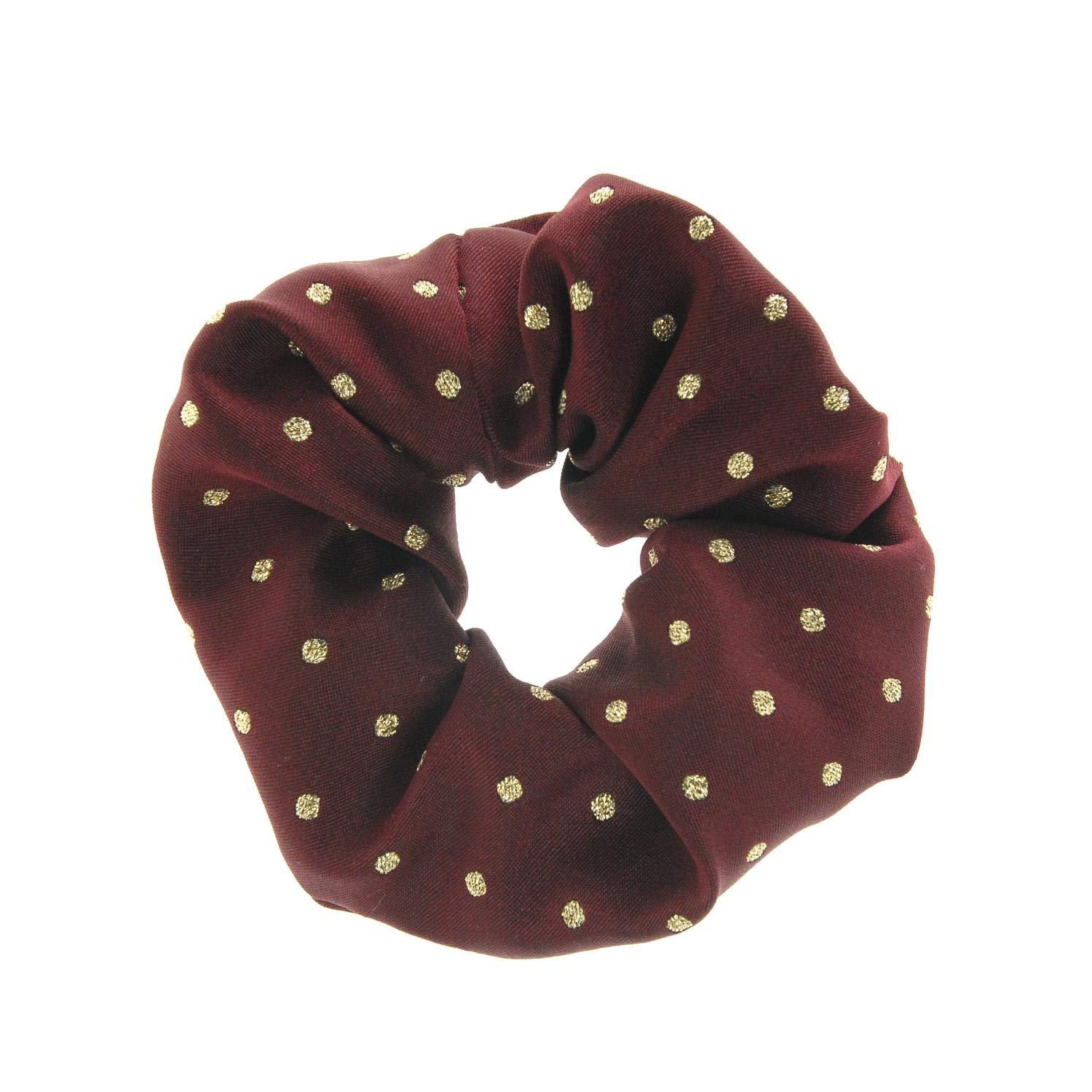 Lurex - Elastico rivestito in tessuto per capelli con pois BZ1419